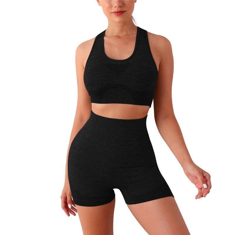 Conjunto Deportivo Mujer 2 Piezas Push Up Negro